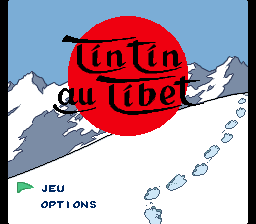 Tintin in Tibet (Europe) (En,Fr,De,Nl) Title Screen